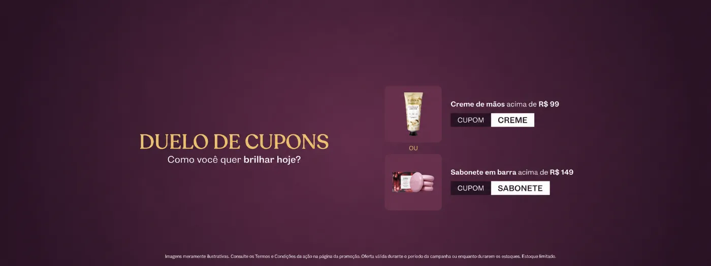 Banner principal 2 (desktop) — Duelo de cupons em compras selecionadas