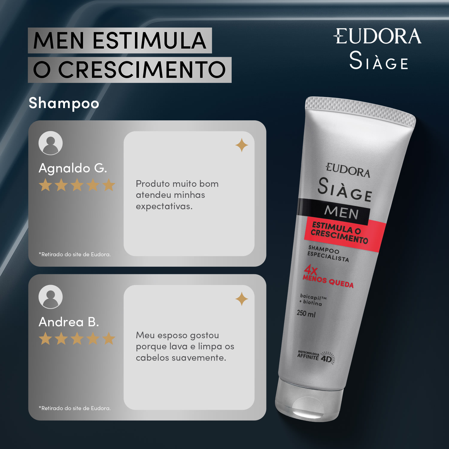 Siàge Shampoo Men Estimula o Crescimento 250ml