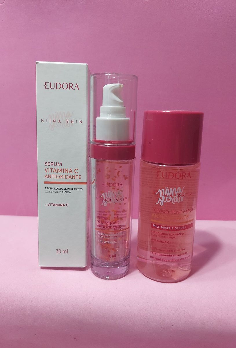 Niina Secrets Combo Skin: Tônico Renovador 110ml + Protetor Solar Facial FPS 70 40ml