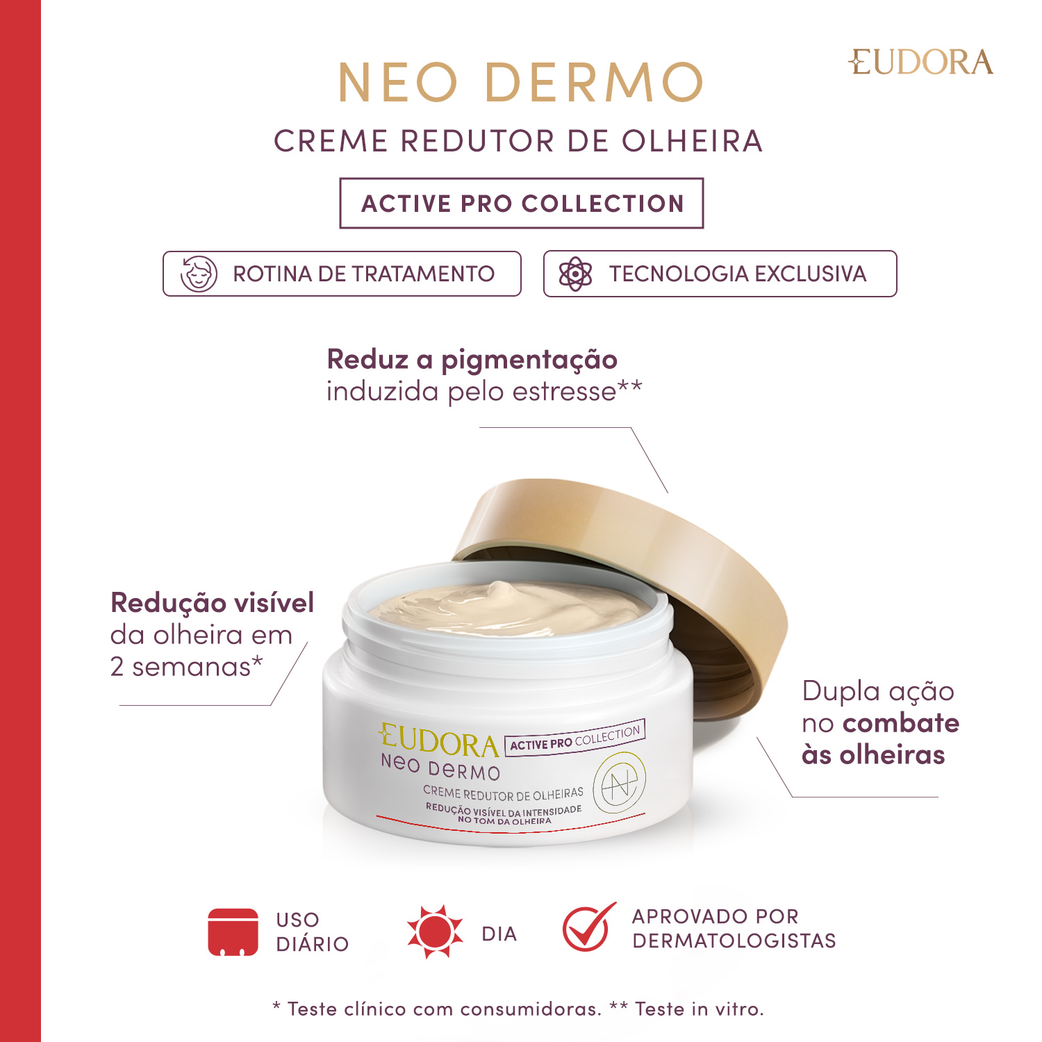 Neo Dermo Combo Neo Dermo: Creme Redutor De Olheiras 12g + Sérum Uniformizador 30ml