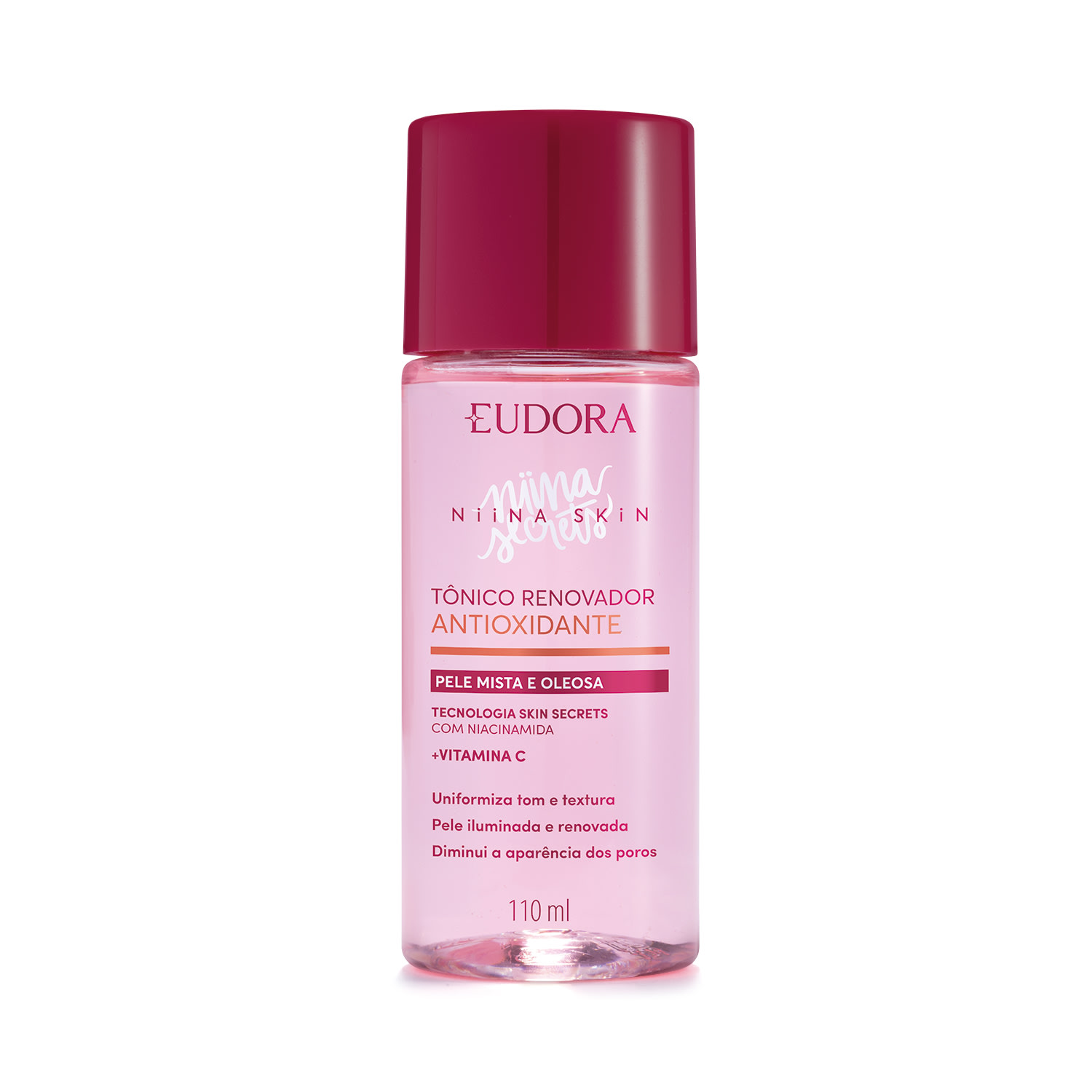 Niina Secrets Combo Skin: Tônico Renovador 110ml + Protetor Solar Facial FPS 70 40ml