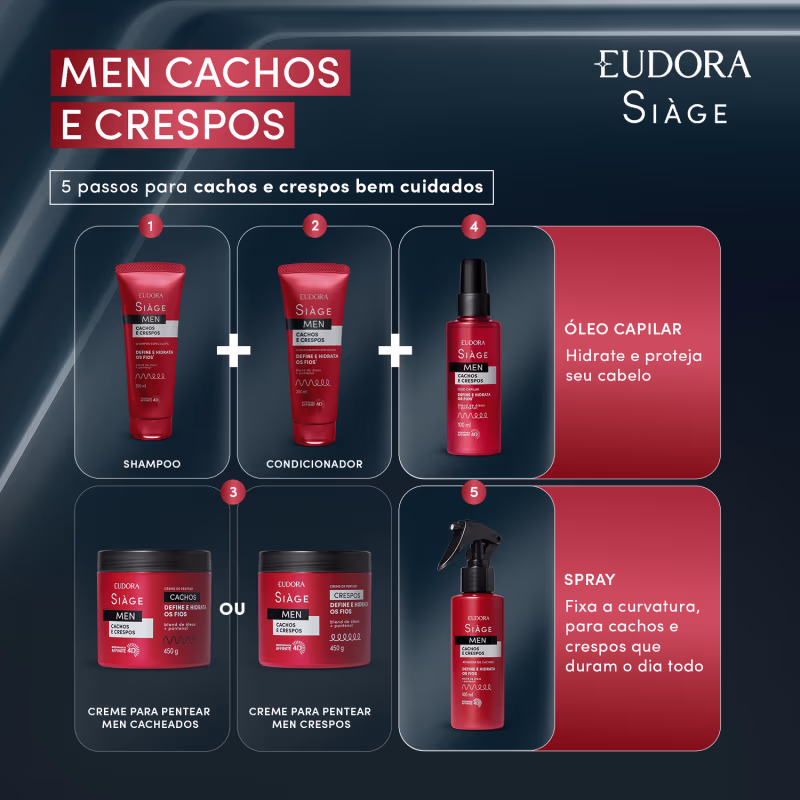 SIÀGE Spray Men Ativador de Cachos 100ml