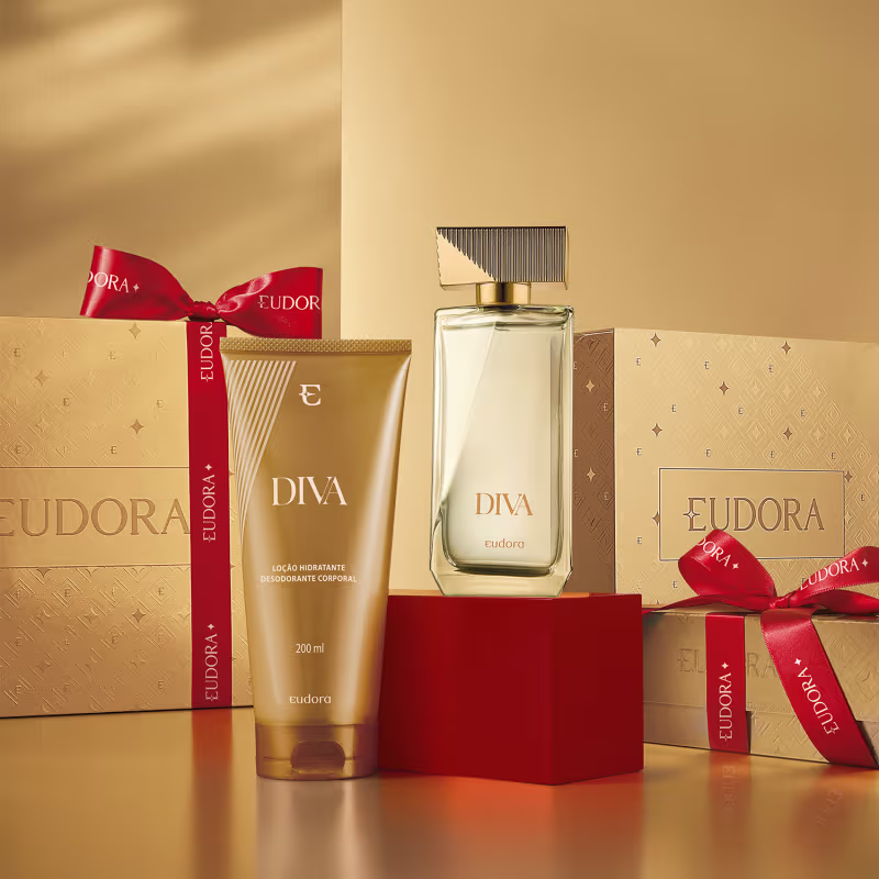 DIVA Kit Presente Diva: Desodorante Colônia 100ml + Loção Hidratante Desodorante Corporal 200ml
