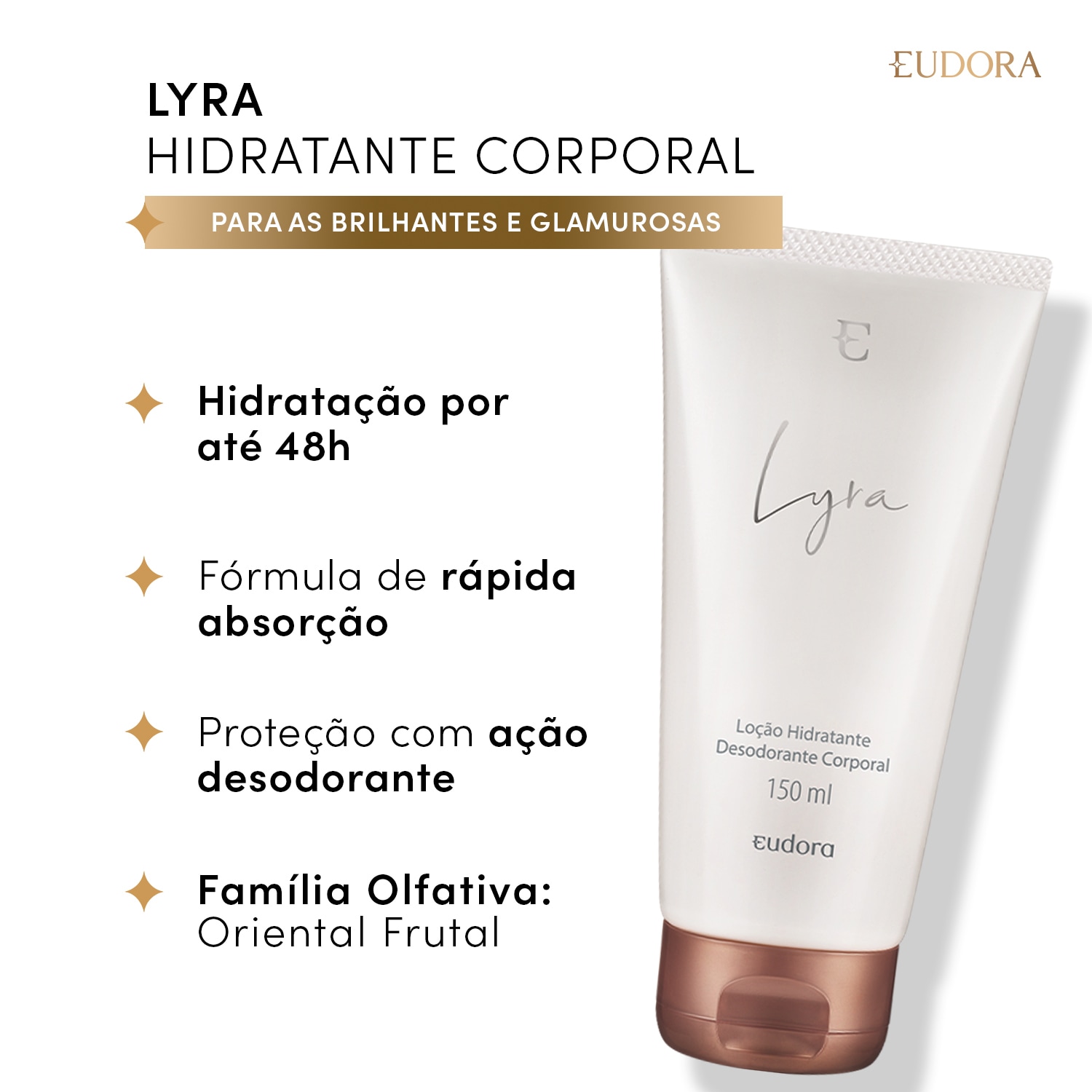 Eudora Combo Máscara para Cílios Niina Secrets Super Up 8g + Loção Hidratante Desodorante Corporal Lyra 150ml