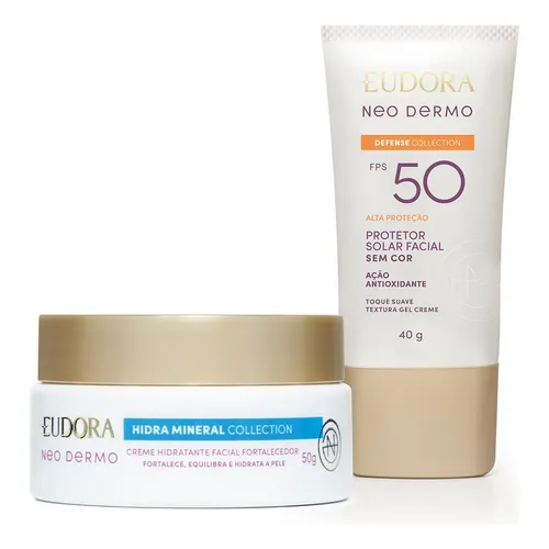 Neo Dermo Combo Neo Dermo: Protetor Solar FPS 70 40g + Gel de Limpeza Facial 150g + Creme Facial 60+ 50g