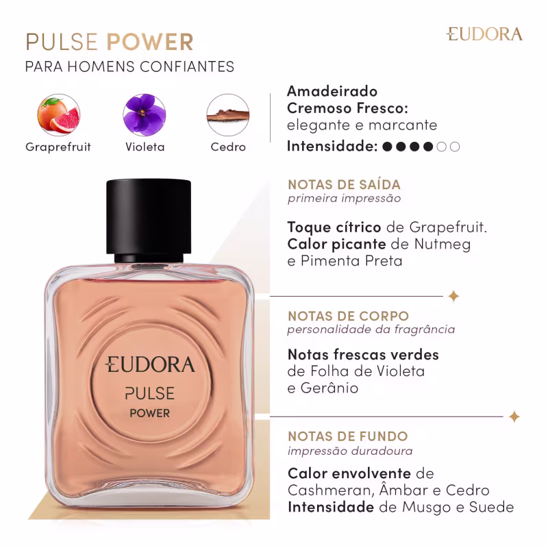Eudora Pulse Pulse Power Desodorante Colônia 100ml