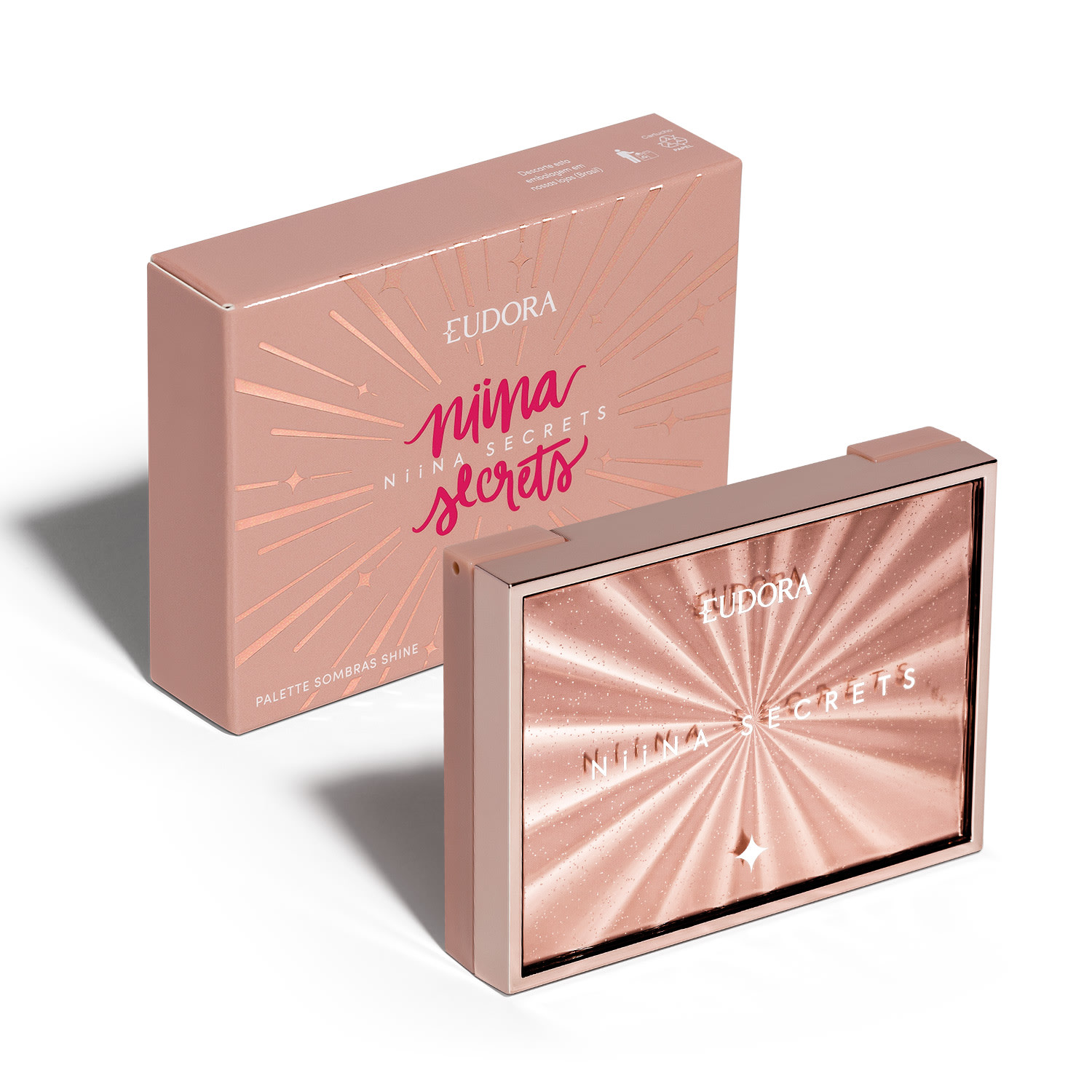 Niina Secrets Combo Niina Secrets: Paleta de Sombras Shine 5,4g + Hidra Balm Vinho 3,2g