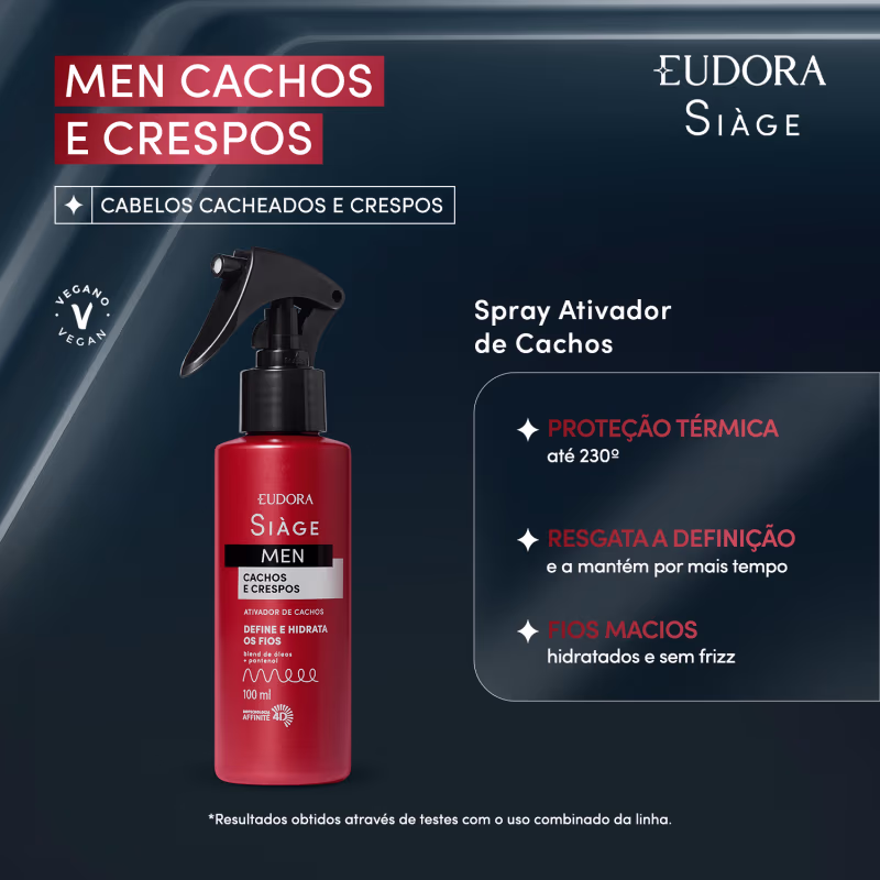 SIÀGE Spray Men Ativador de Cachos 100ml