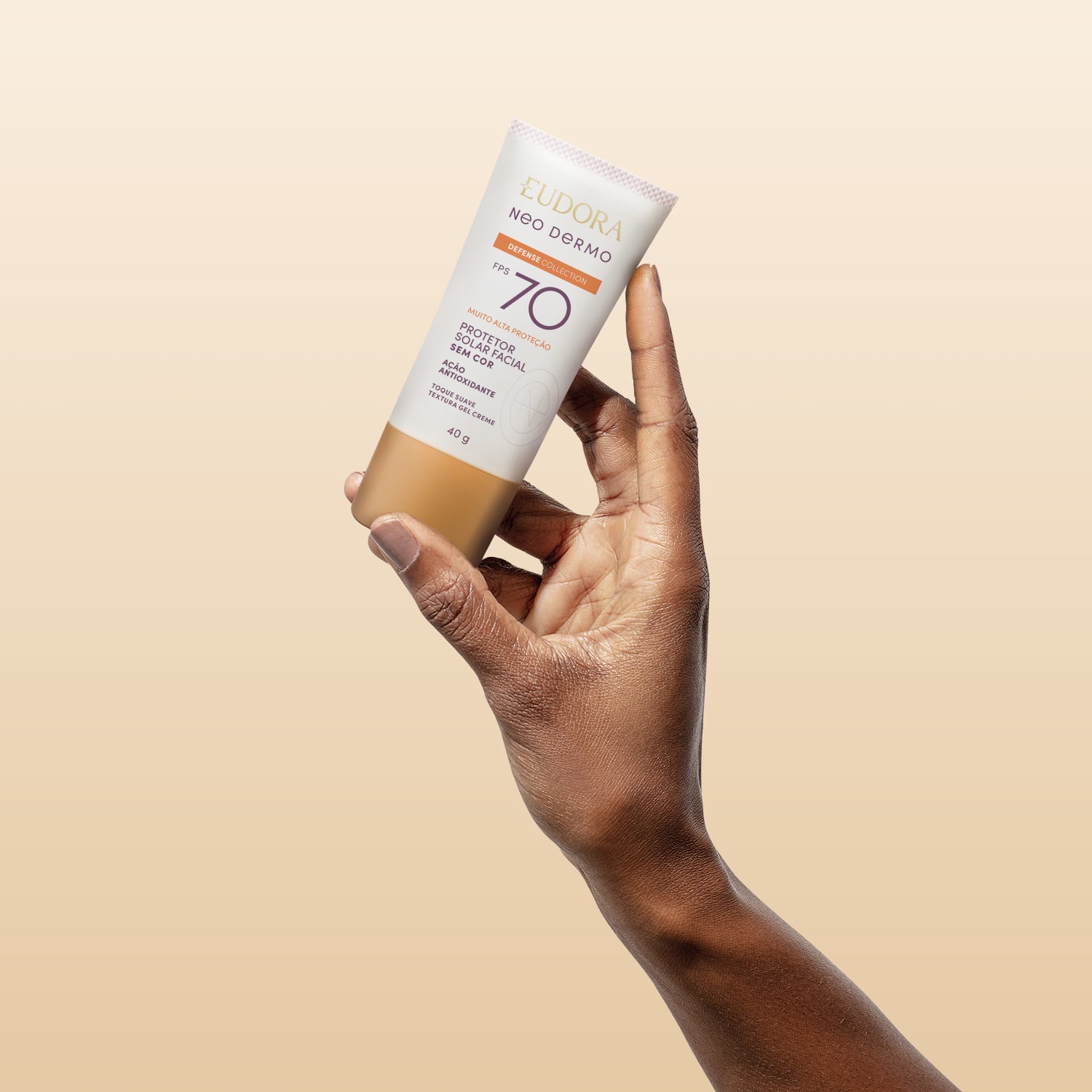 Neo Dermo Eudora Purific Gel De Limpeza Facial 150g, Protetor Solar Sem Cor Fps 70 40g + Pró Age Gel Creme Facial 45+ 50g