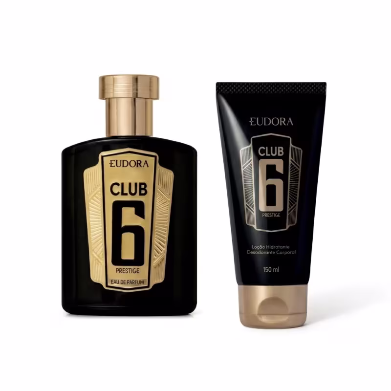 CLUB 6 Combo Dia dos Pais: Prestige Eau de Parfum 95ml + Loção Corporal 150ml + Sacola