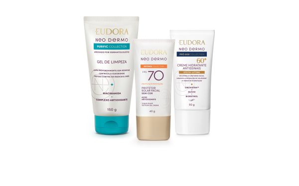 Neo Dermo Combo Neo Dermo: Protetor Solar FPS 70 40g + Gel de Limpeza Facial 150g + Creme Facial 60+ 50g