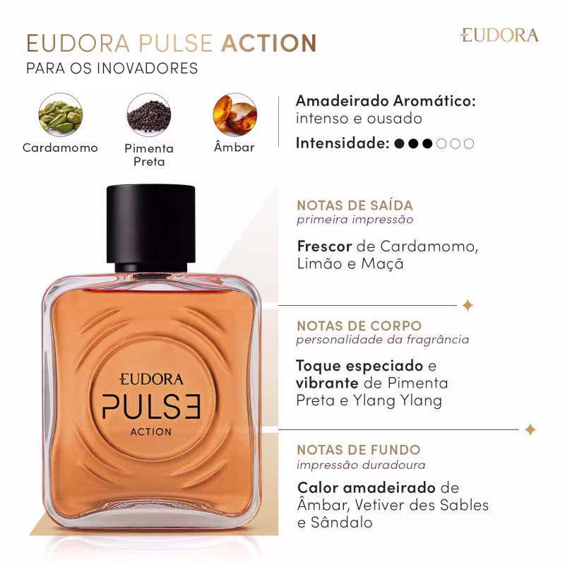 Eudora Pulse Action Desodorante Colônia 100ml