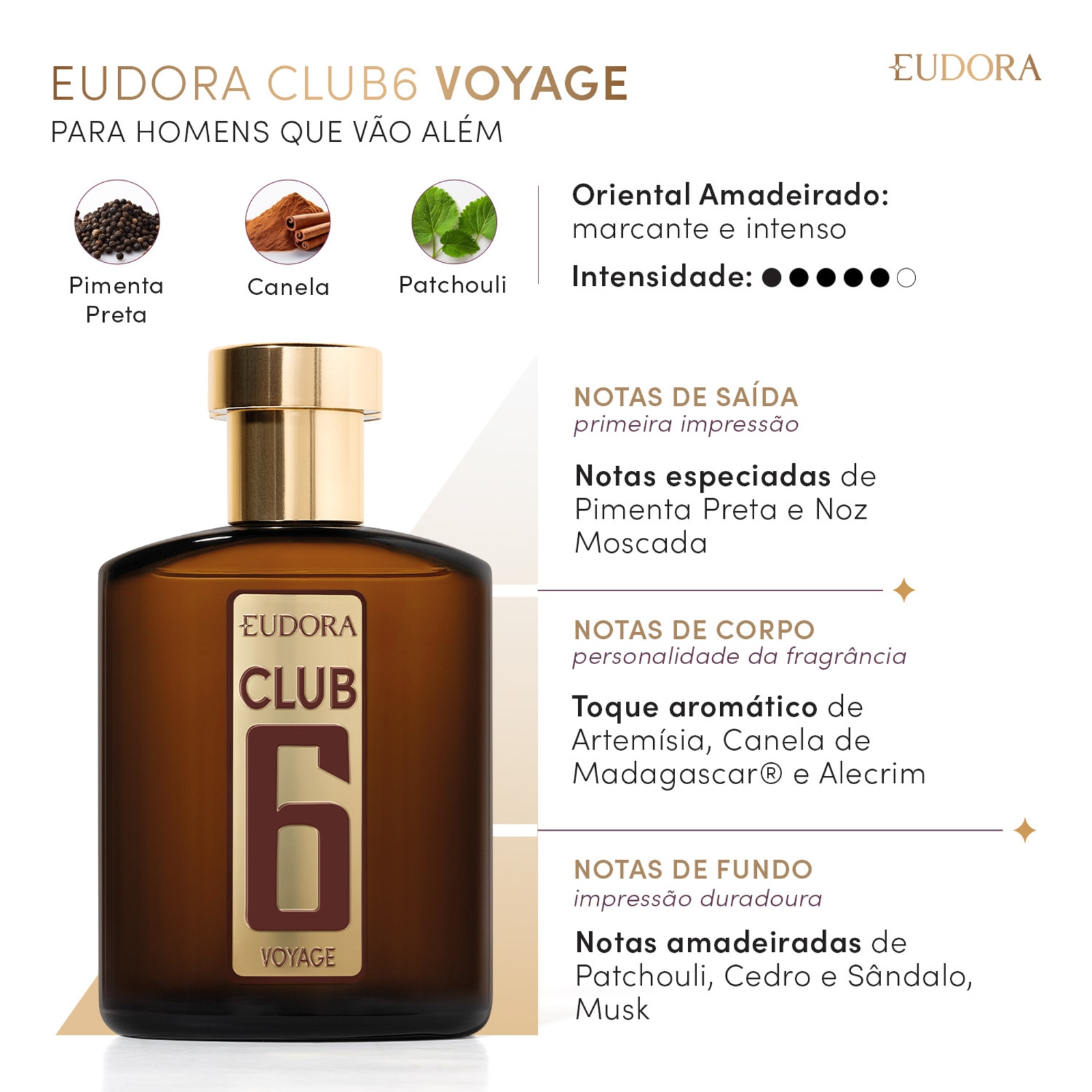 Club 6 Voyage Desodorante Colônia 95ml
