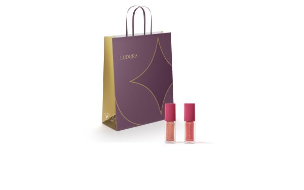 Niina Secrets Combo Presente Gloss Crystal: Gloss Topázio 7ml + Gloss Rubi 7ml + Sacola
