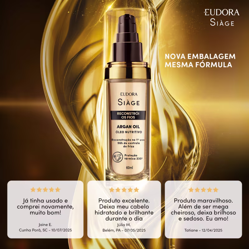 Siàge Argan Oil Reconstrói os Fios 60ml