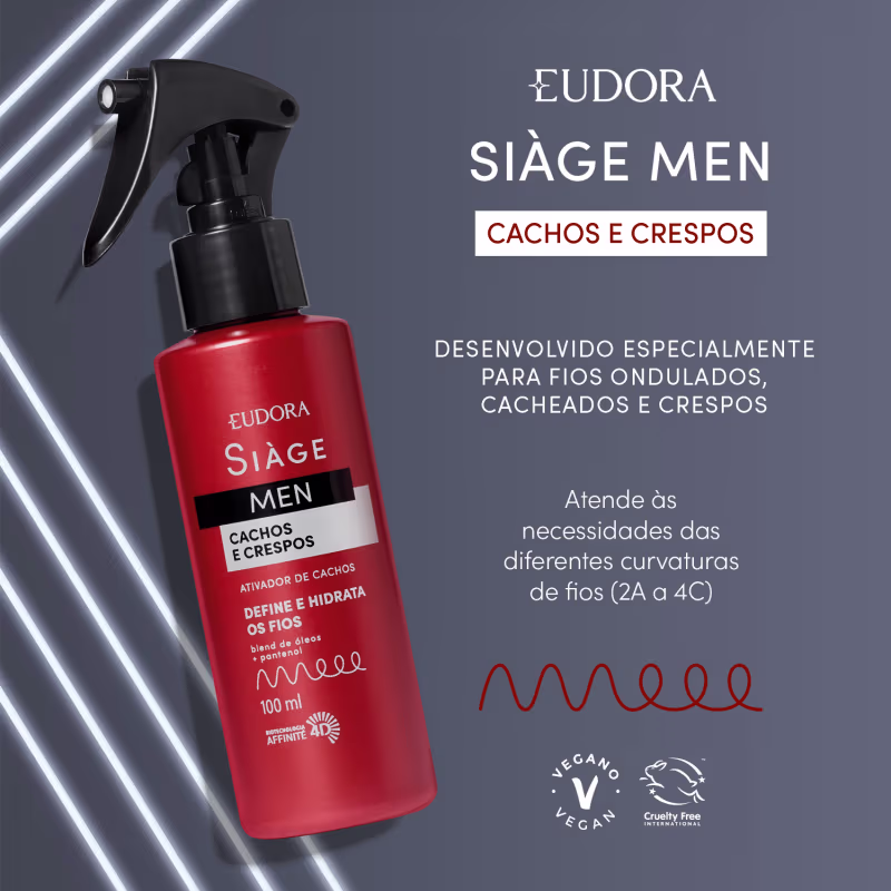 SIÀGE Spray Men Ativador de Cachos 100ml