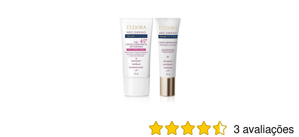 Neo Dermo Combo Pró Age Collection: Creme Reparador Pescoço e Colo 40g + Gel Facial Antissinais 30+ 50g