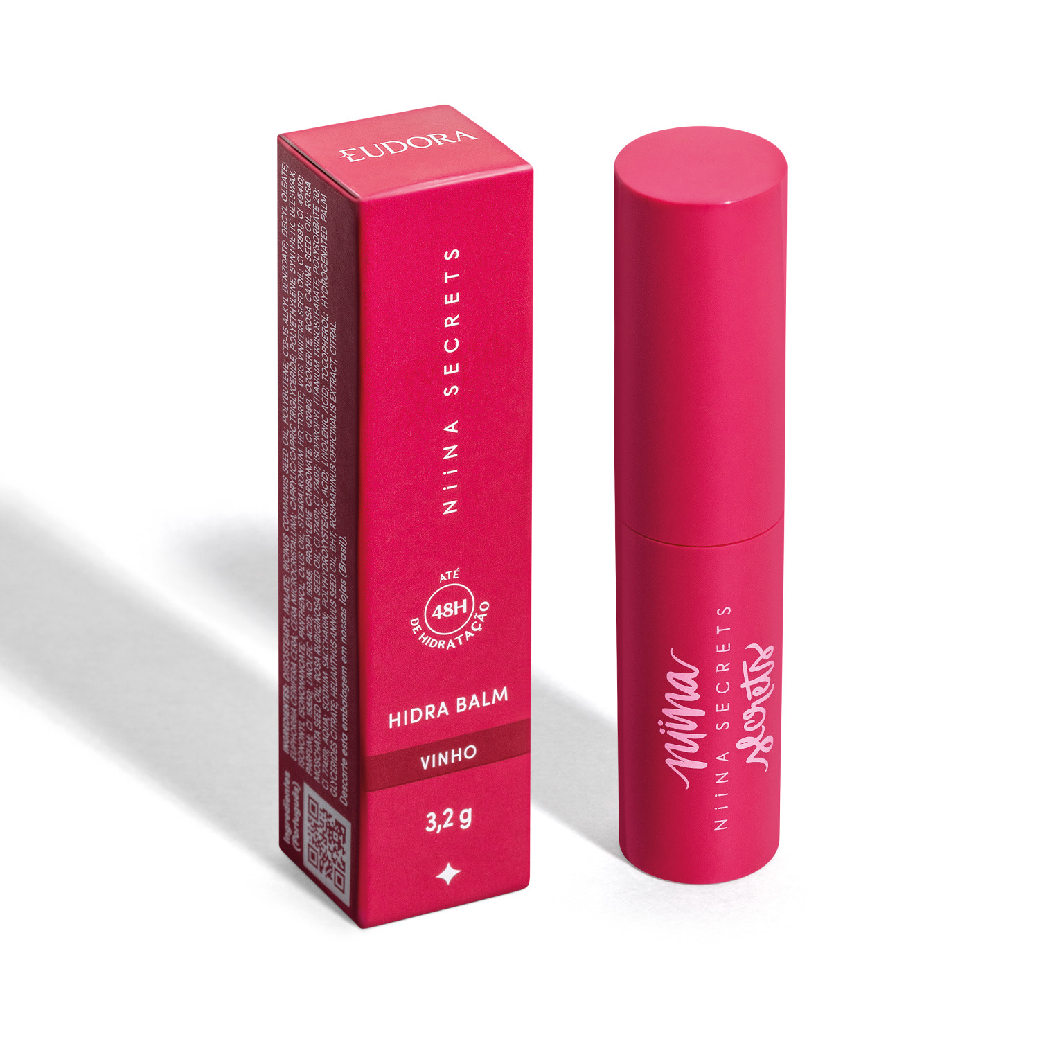Niina Secrets Combo Niina Secrets: Delineador Crystal Brilho Rose Gold 3g + Hidra Balm Vinho 3,2g + Primer Hidra Glow 16ml